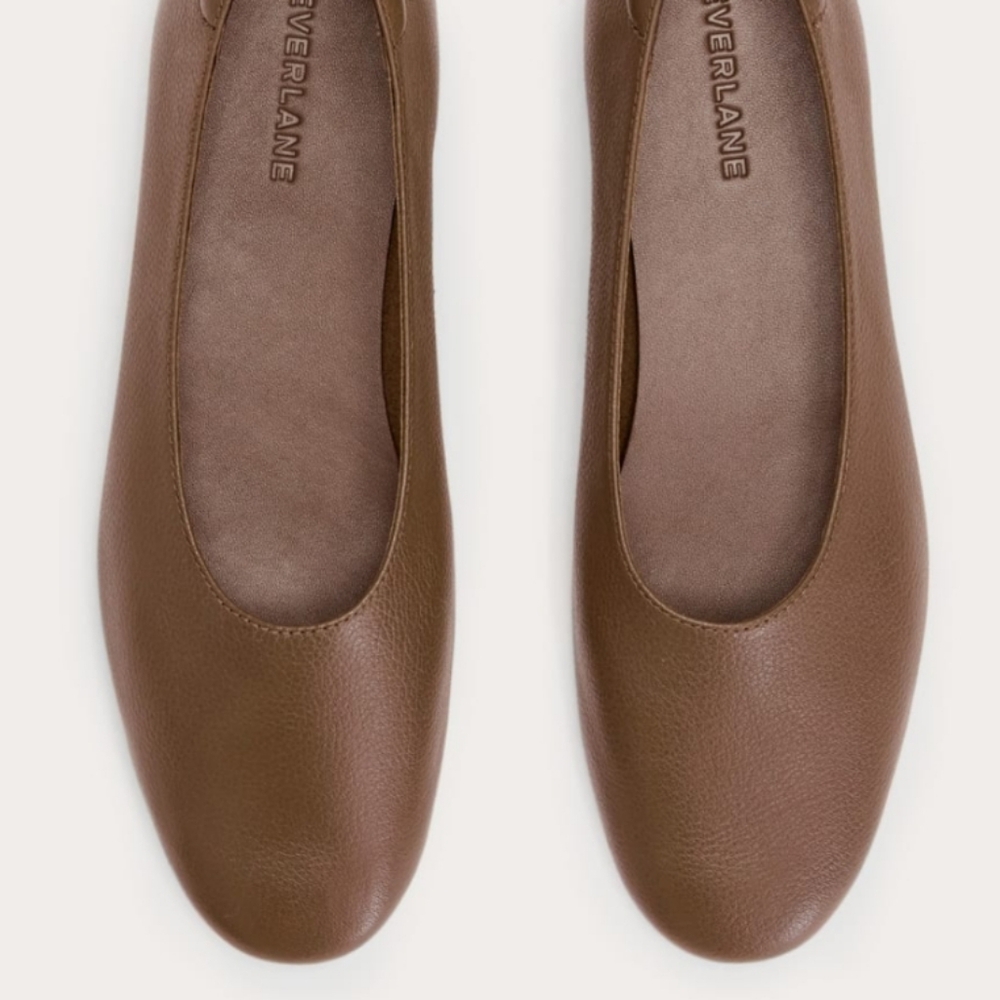 NIB Everlane Women's Day Glove Ballet Flat in Cocoa Brown, Size 7.5, Leather - Picture 5 of 8